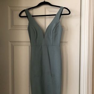 Classy Flattering Bodycon Tight Low V Dress